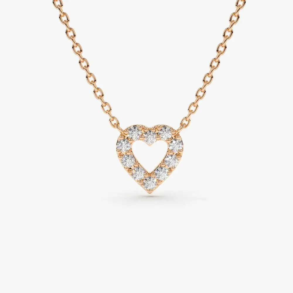 0.10CTW Mini Diamond Hear Necklace