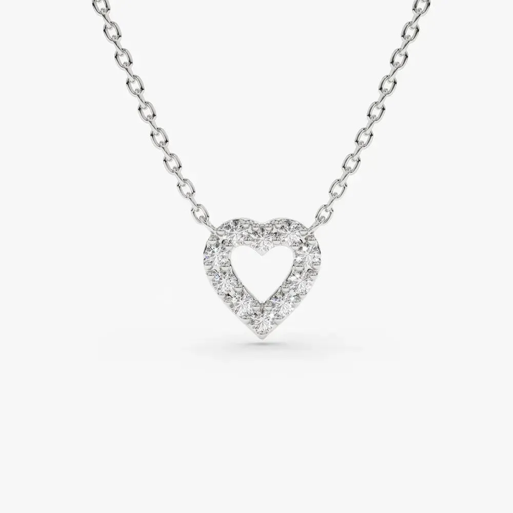 0.10CTW Mini Diamond Hear Necklace