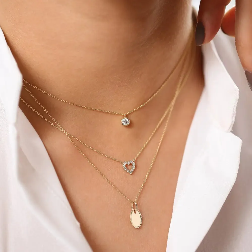 0.10CTW Mini Diamond Hear Necklace