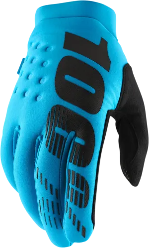 100% Brisker Gloves - Turquoise - Small 10003-00035