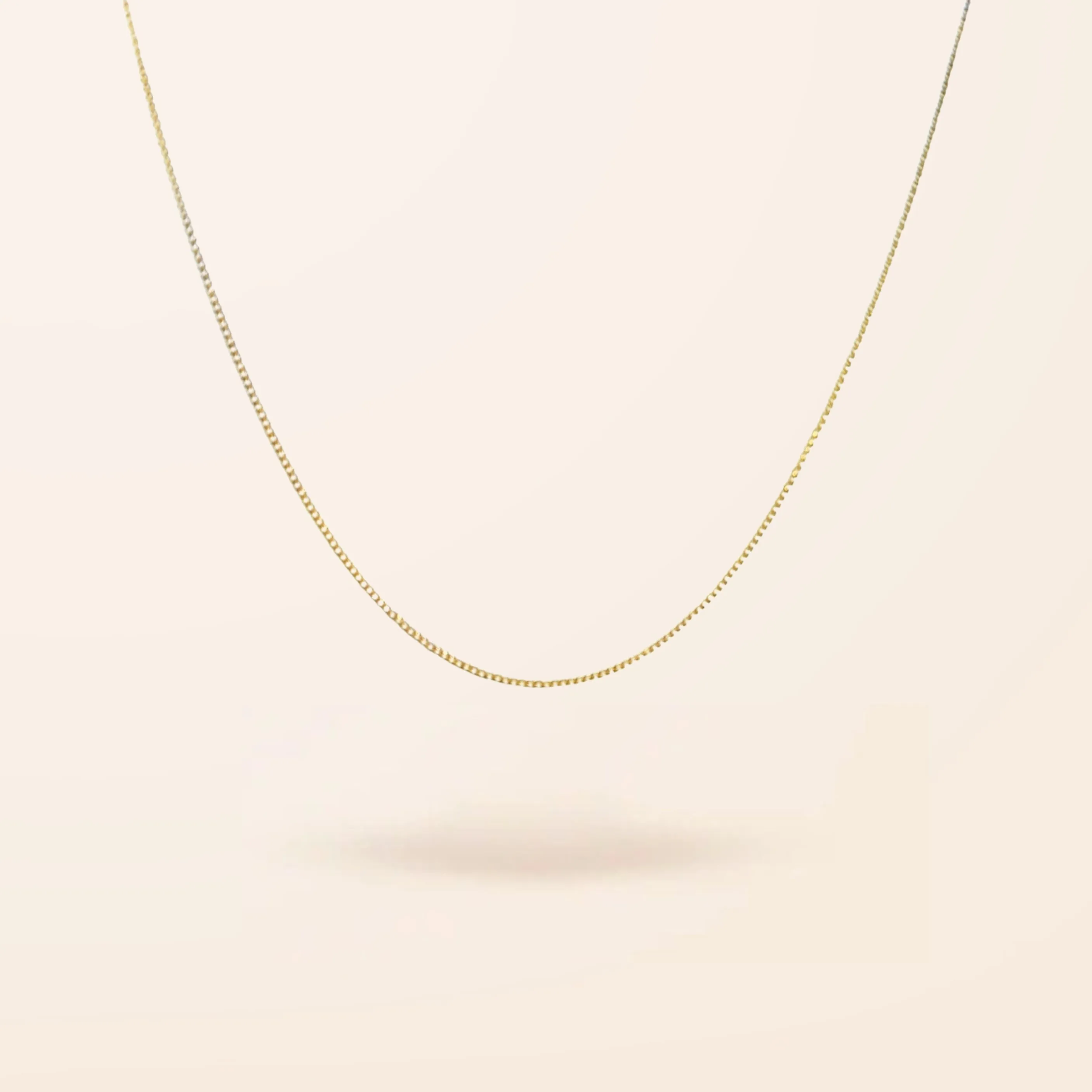 10K Gold Mini Curb Chain Necklace