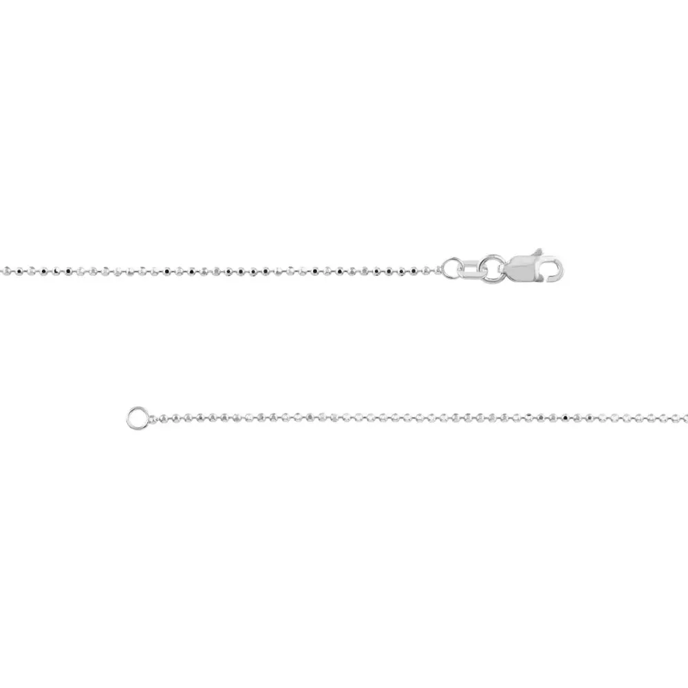 14k Gold Diamond-Cut Bead Bracelet, 7.25"
