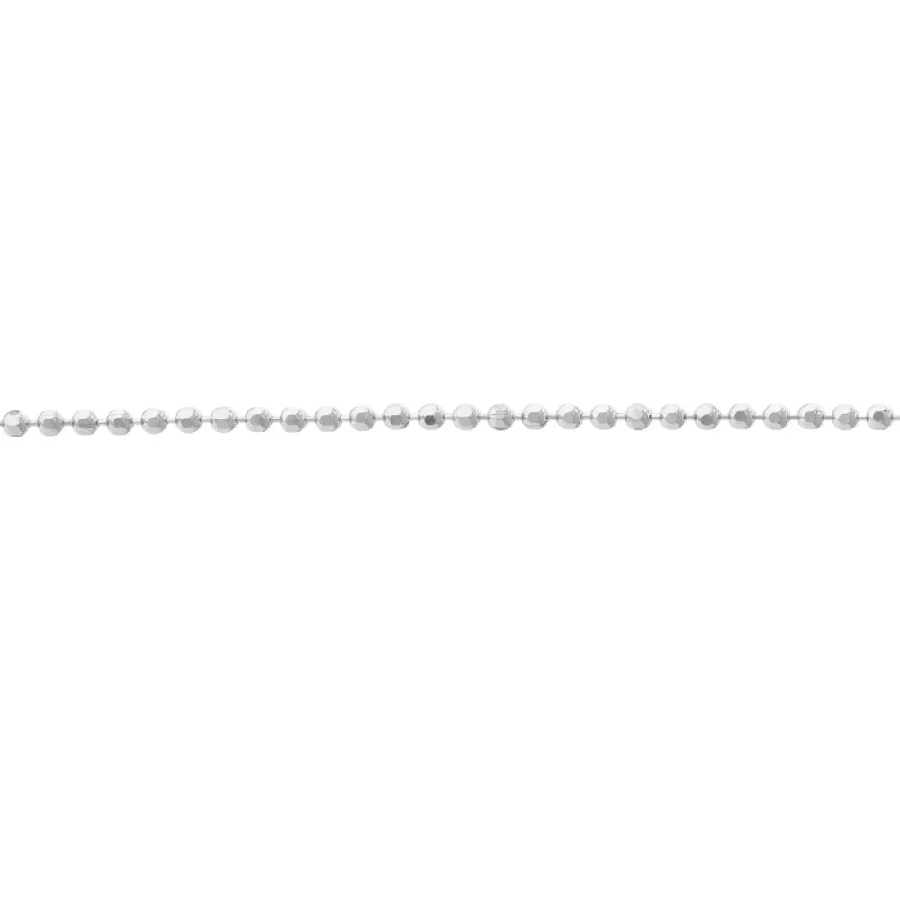 14k Gold Diamond-Cut Bead Bracelet, 7.25"