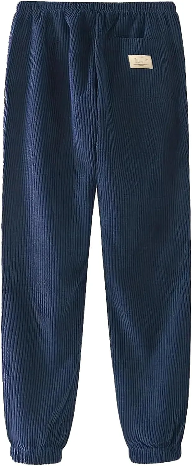 Active Cargo Pants for Men, Mens Slim Fit Comfort Stretch Skinny Tapered Dress Pants, Casual Solid Color Soft Trousers