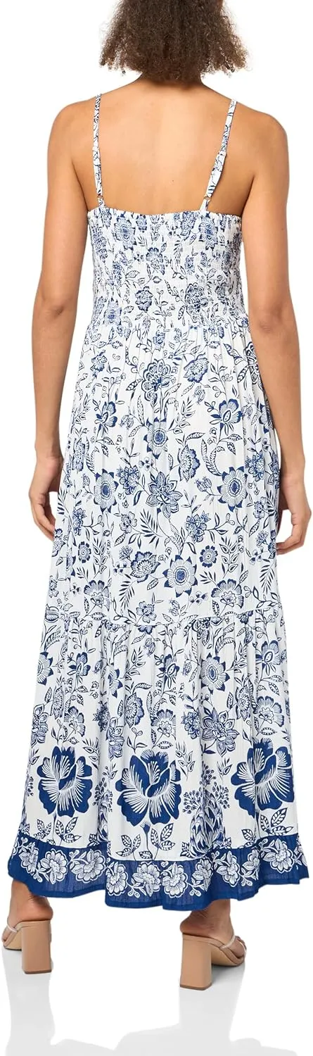 Angie Women's Floral Maxi Dress with Cutout