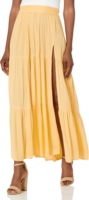 Angie Women's Maxi Skirt with Lurex Threads and Side Slit
