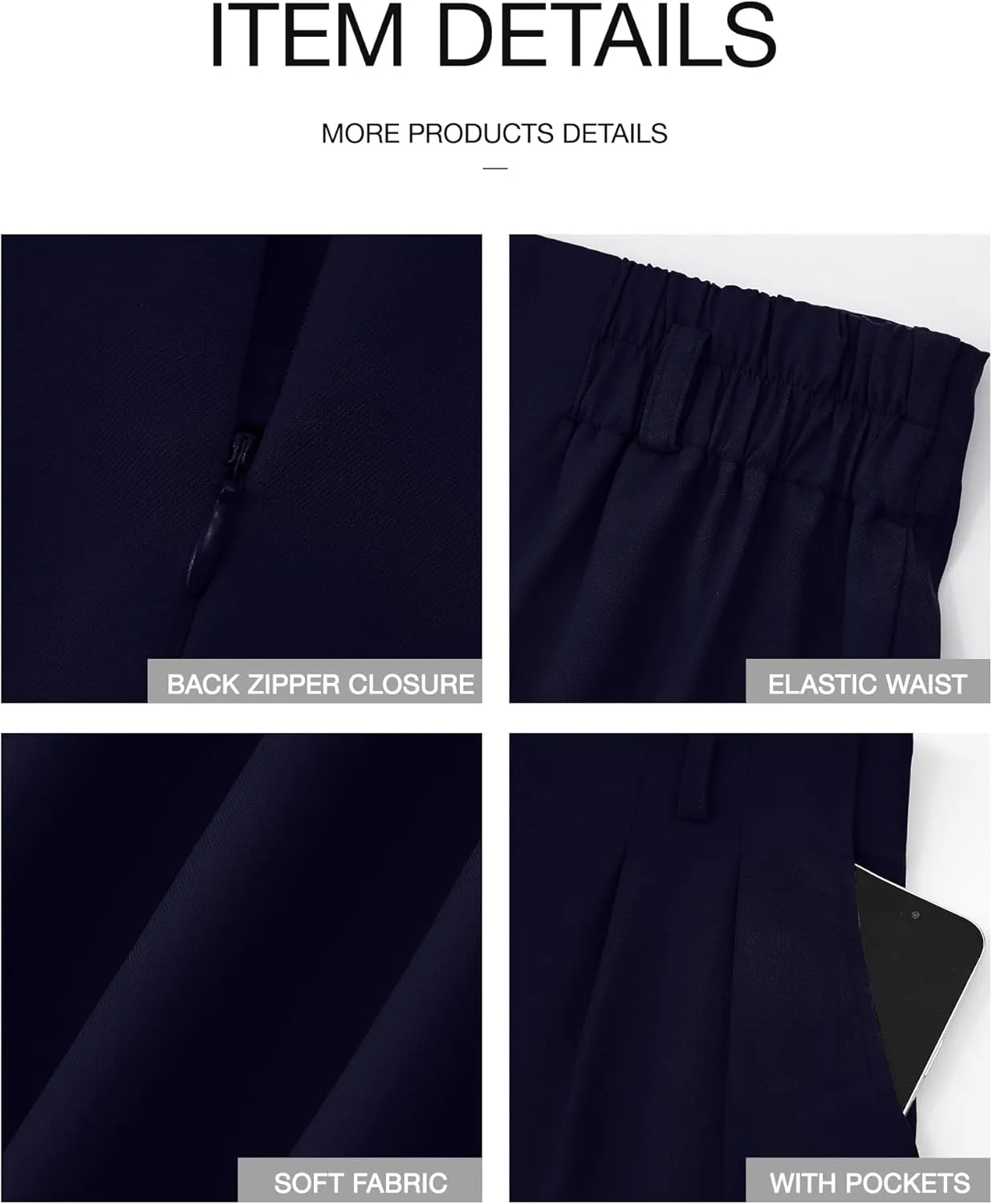 BTFBM Women's Elegant Flowy Dress Pants Front Pleated High Waisted Casual Wide Leg Loose Palazzo Trousers with Pockets