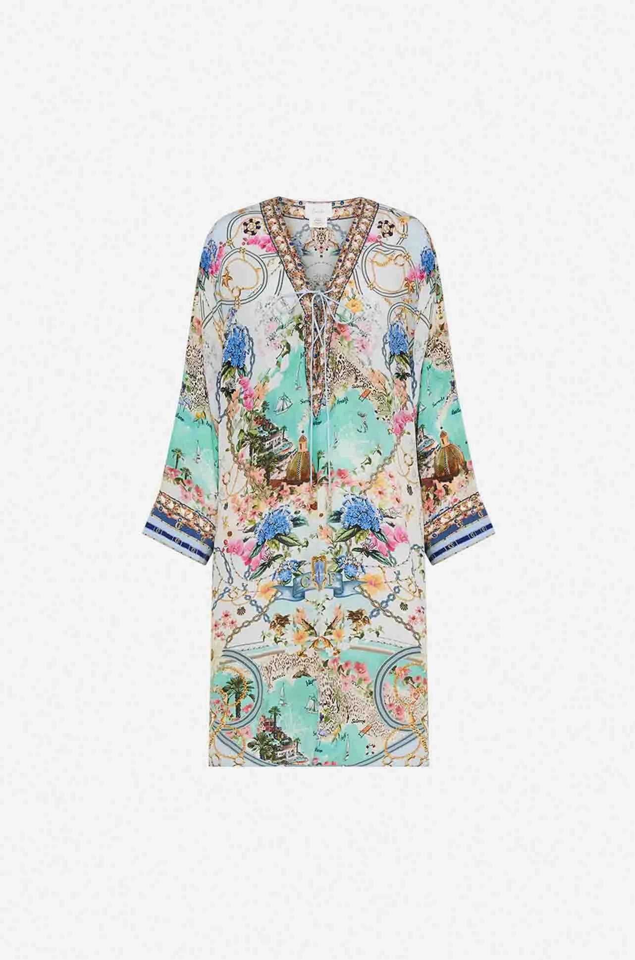 Camilla - Amalfi Lullaby Metal Eyelet Kaftan