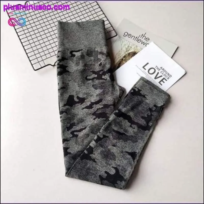 Camouflage High Waisted Yoga Pants Gym Camo Seamless