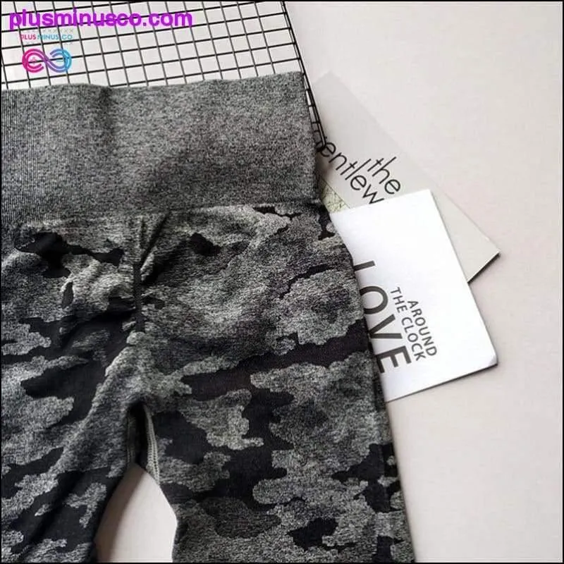 Camouflage High Waisted Yoga Pants Gym Camo Seamless