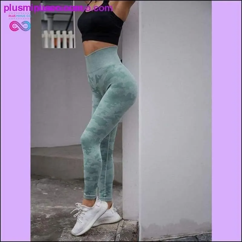 Camouflage High Waisted Yoga Pants Gym Camo Seamless