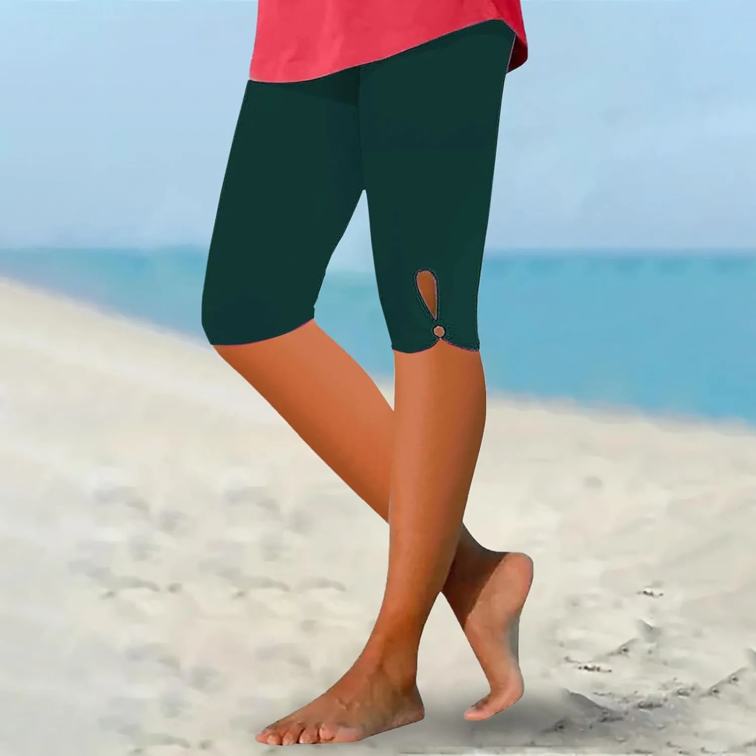 Capri Leggings for Women High Waist Cropped Yoga Pants Summer Casual Lightweight Soft Workout Lounge Capris
