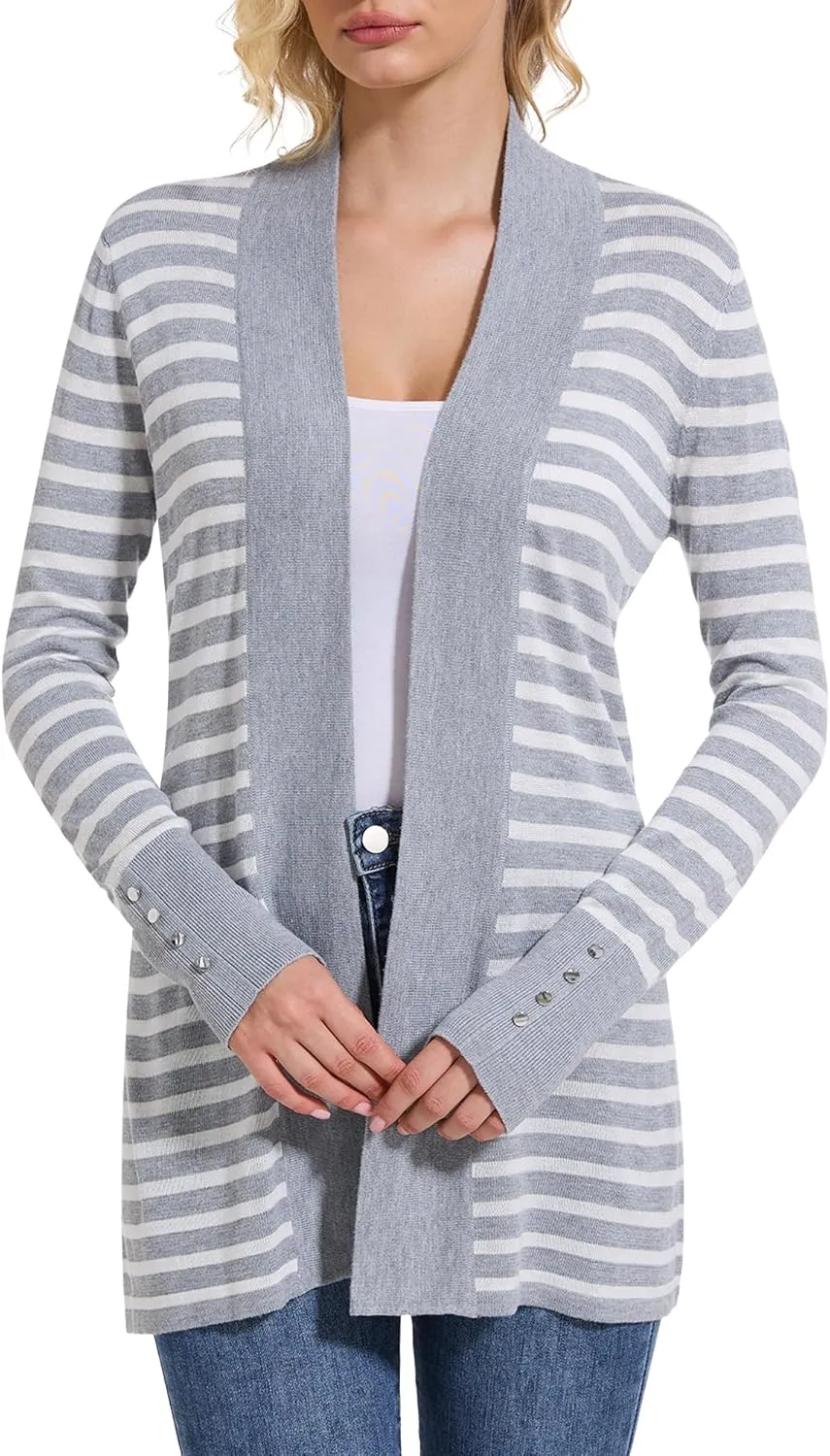Cardigan for Women Dressy Casual Long Sleeve Open Front Knit Cardigan Sweaters