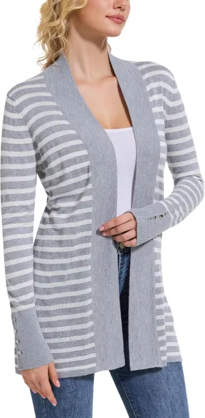 Cardigan for Women Dressy Casual Long Sleeve Open Front Knit Cardigan Sweaters