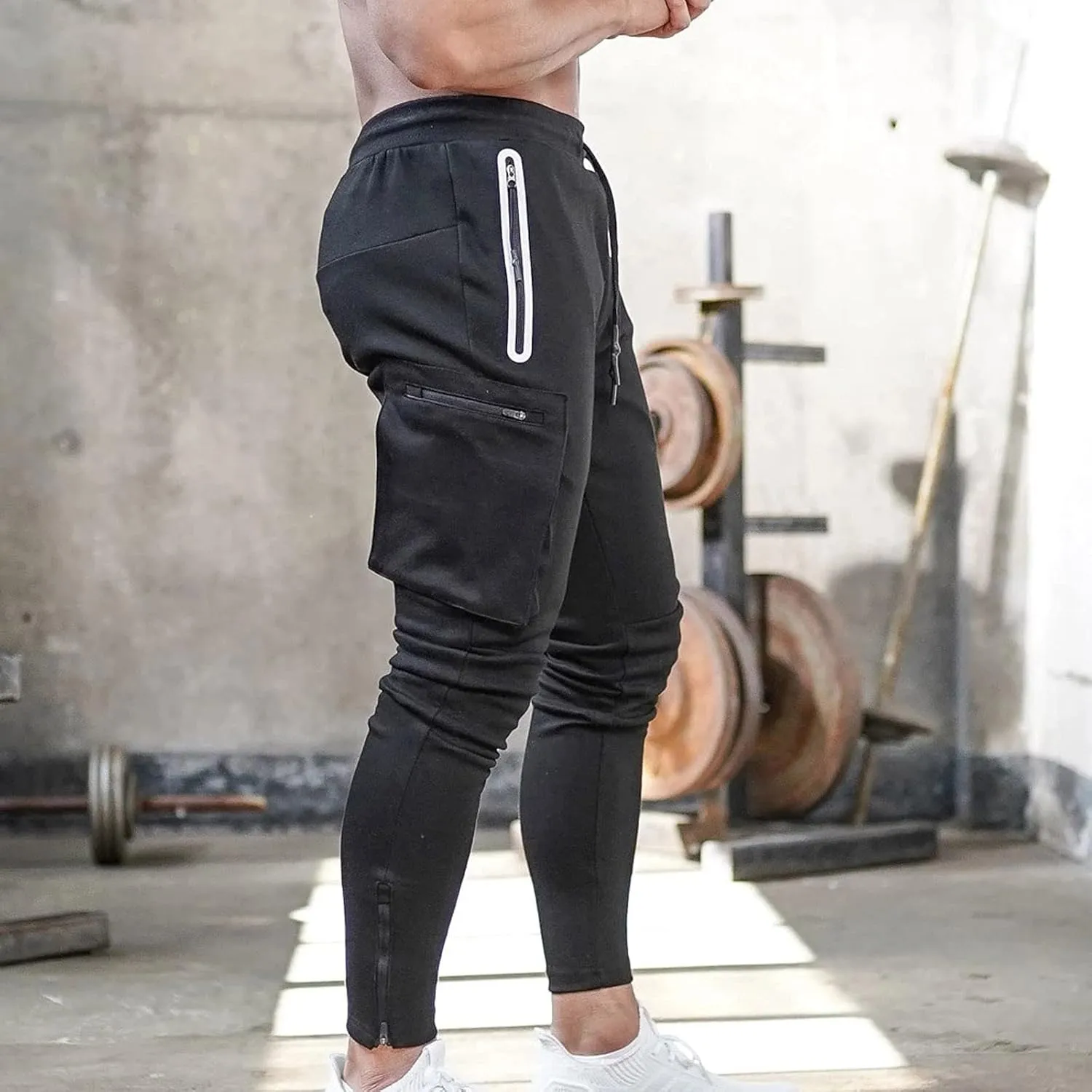 Cargo Pants for Men Big and Tall Winter Sweatpants for Mens Thick Warm Jogger Pants Cinch Bottom Running Joggers Soft