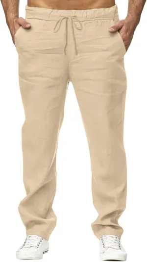 Cargo Pants for Men Joggers Mens Autumn and Winter Casual Sweatpants Slim Fit Drawstring Joggers with Pockets Outdoor Hiking Sports Trousers Chino Pant Stretch