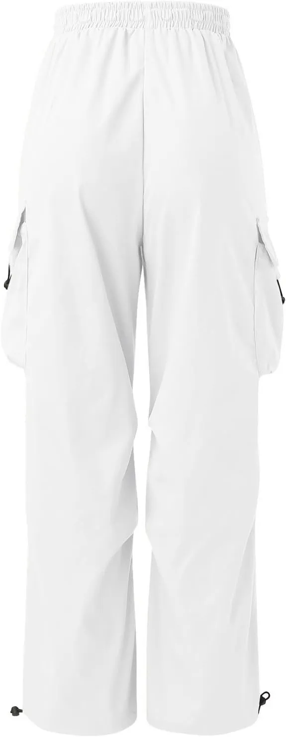 Cargo Pants for Men, Loose Fit Baggy Sweatpants, Casual Solid Color Pants with Pockets, Outdoor Drawstring Trousers