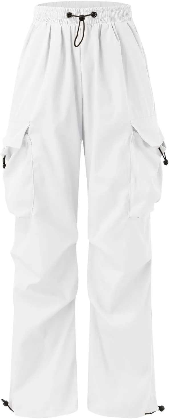 Cargo Pants for Men, Loose Fit Baggy Sweatpants, Casual Solid Color Pants with Pockets, Outdoor Drawstring Trousers