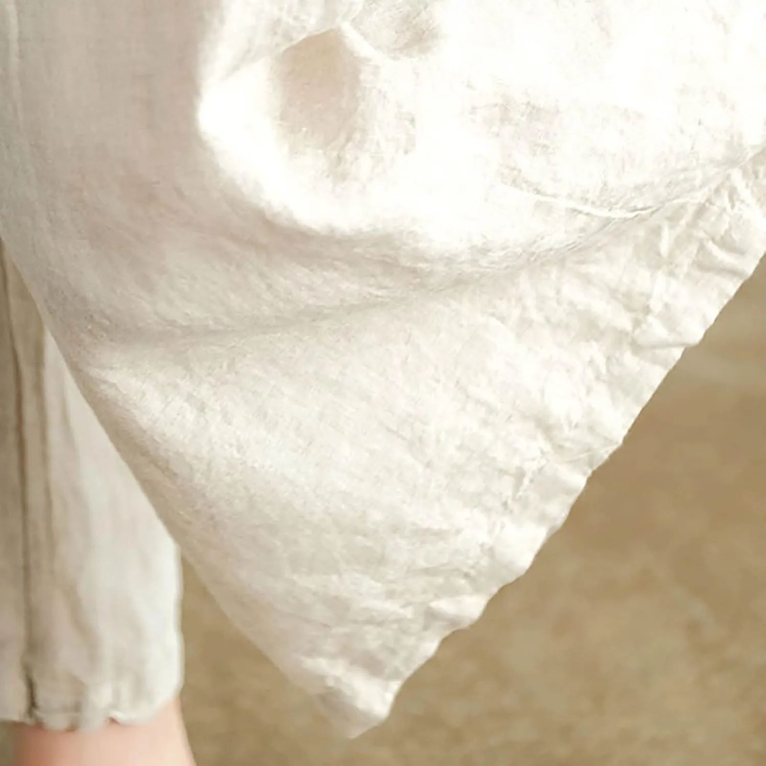 Ceboyel Wide Legged Pants for Women Cotton Linen Palazzo Trousers Boho Casual Capris Summer Crop Pants with Pockets