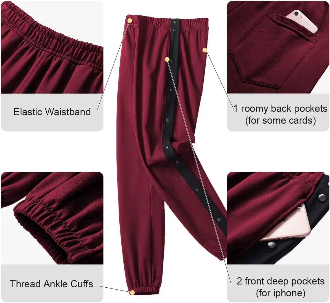 Chrisuno Women's Sweatpants Tear Away Joggers Athletic Workout Sweat Pants