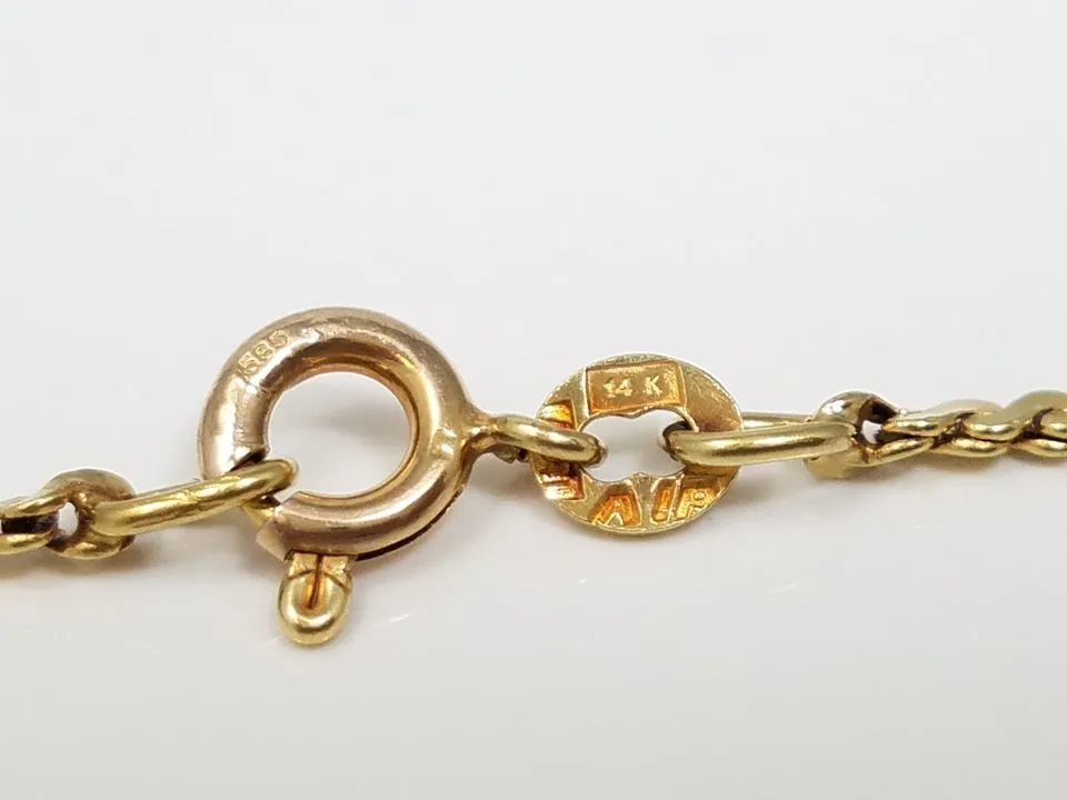 Classic 24" Solid 14k Yellow Gold Serpentine Chain Necklace Italy