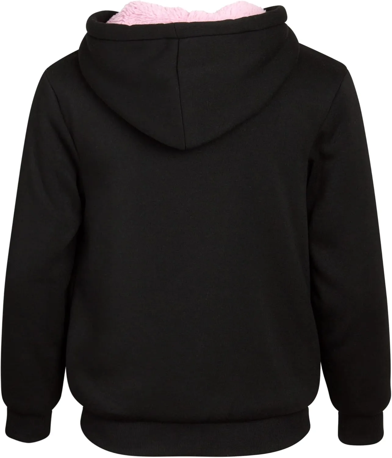 Coney Island Girls Sweatshirt - Cozy Warm Sherpa Lined Soft Fleece Zip Up Hoodie Sweatshirt for Girls (Sizes Run Small: 4-16)
