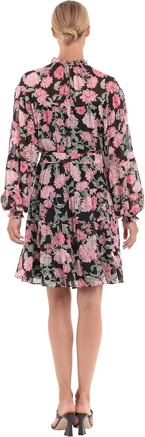 Donna Morgan Women's Fully Tiered Mini Dress