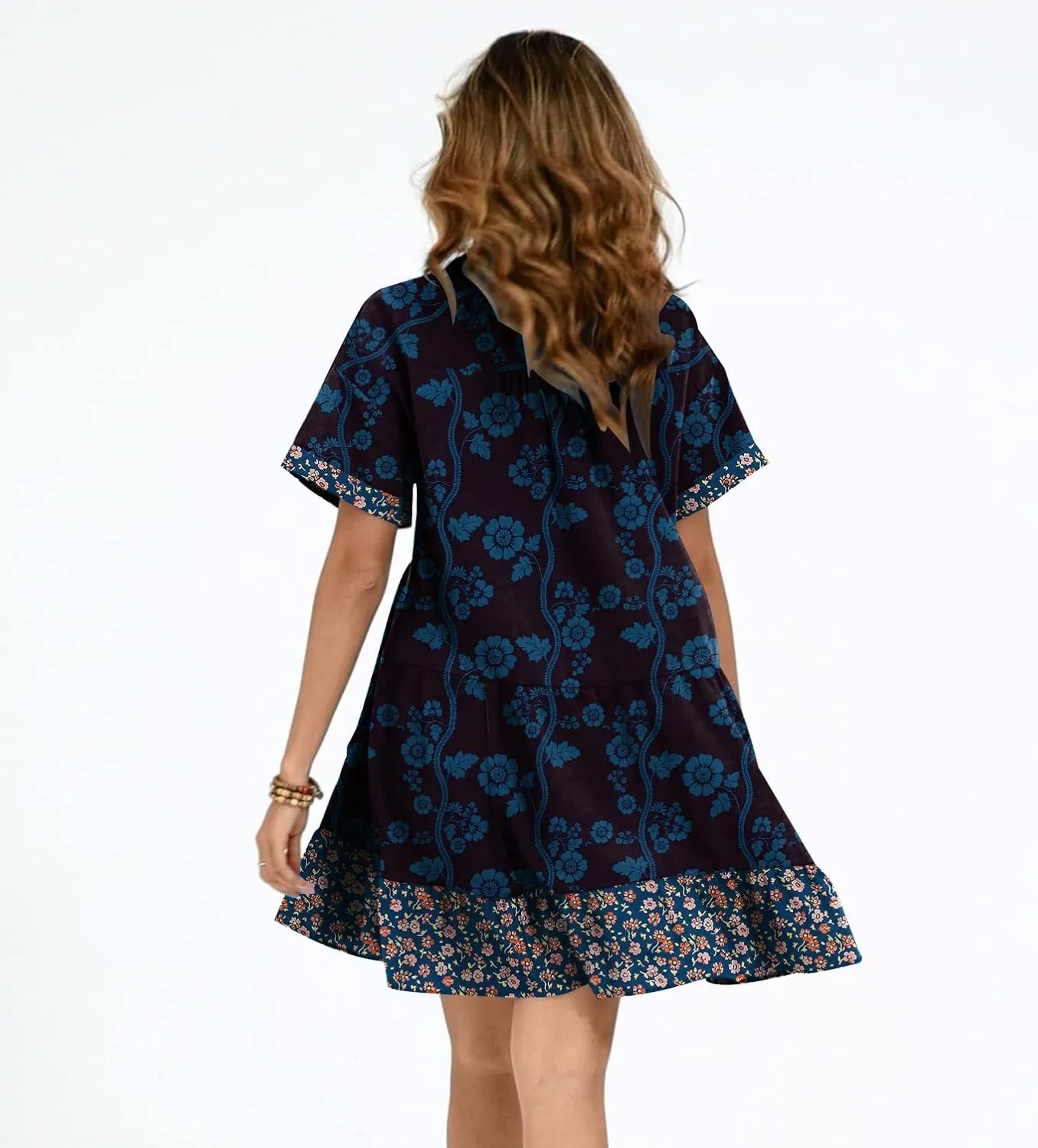ETCYY NEW Summer Dresses for Women Oversized Short Sundresses Boho Beach Cover Up Dress