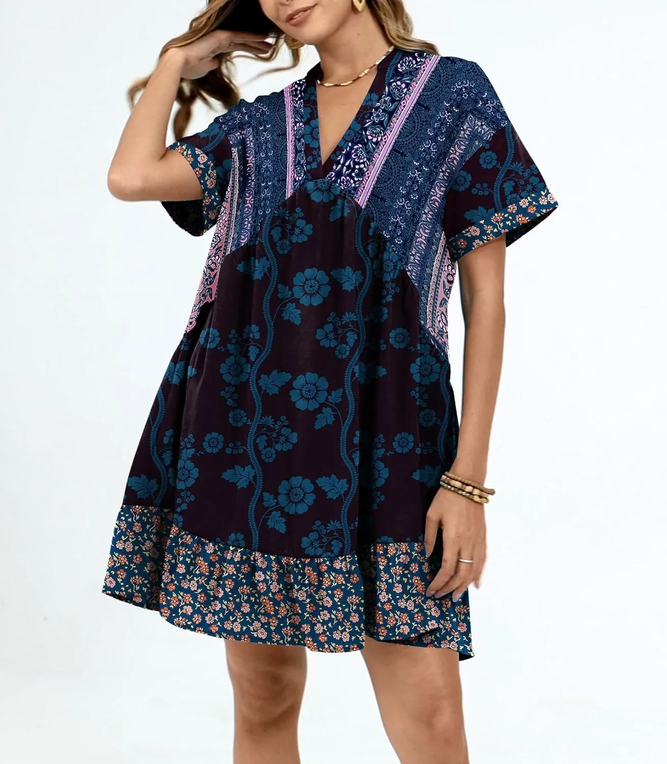 ETCYY NEW Summer Dresses for Women Oversized Short Sundresses Boho Beach Cover Up Dress