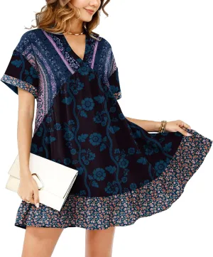 ETCYY NEW Summer Dresses for Women Oversized Short Sundresses Boho Beach Cover Up Dress