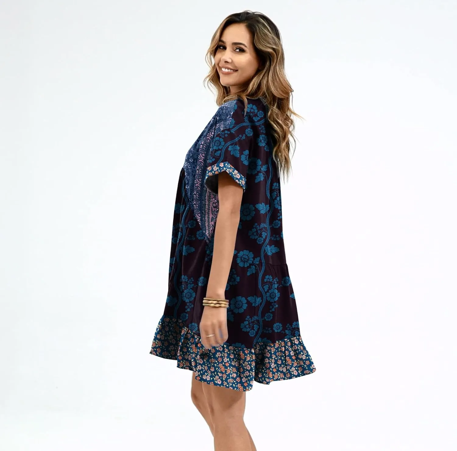 ETCYY NEW Summer Dresses for Women Oversized Short Sundresses Boho Beach Cover Up Dress