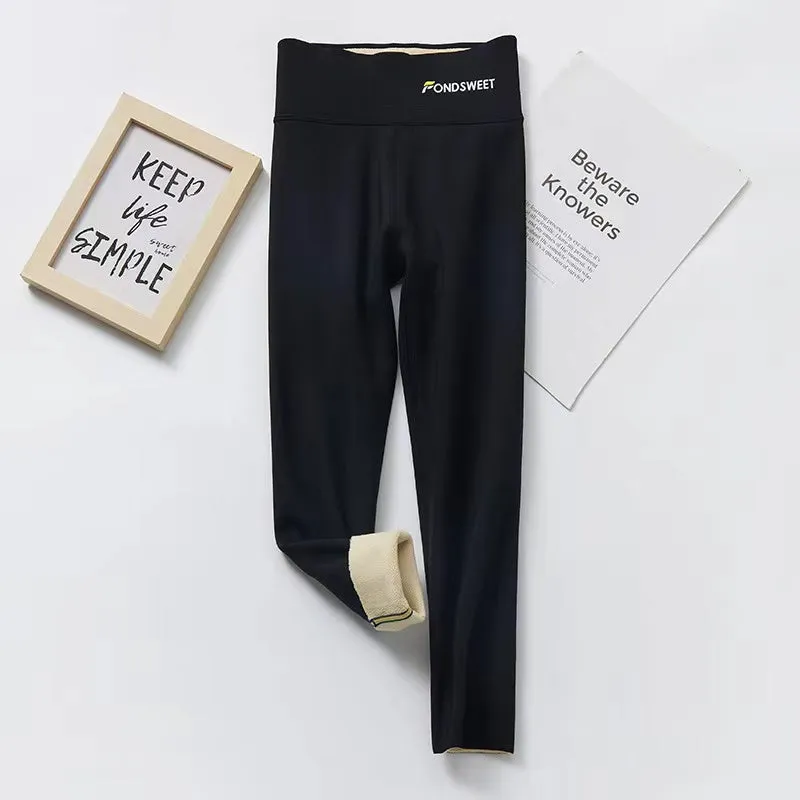 Fondsweet Seamless Yoga Winter Warm Plush Leggings