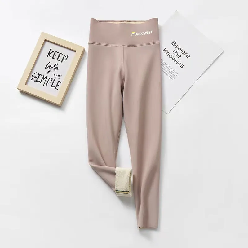 Fondsweet Seamless Yoga Winter Warm Plush Leggings