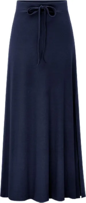 GGUHHU Women's Fashion Drawstring High-Waist Knit Pleated Long Skirts Midiskirts