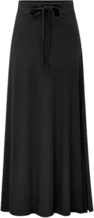GGUHHU Women's Fashion Drawstring High-Waist Knit Pleated Long Skirts Midiskirts