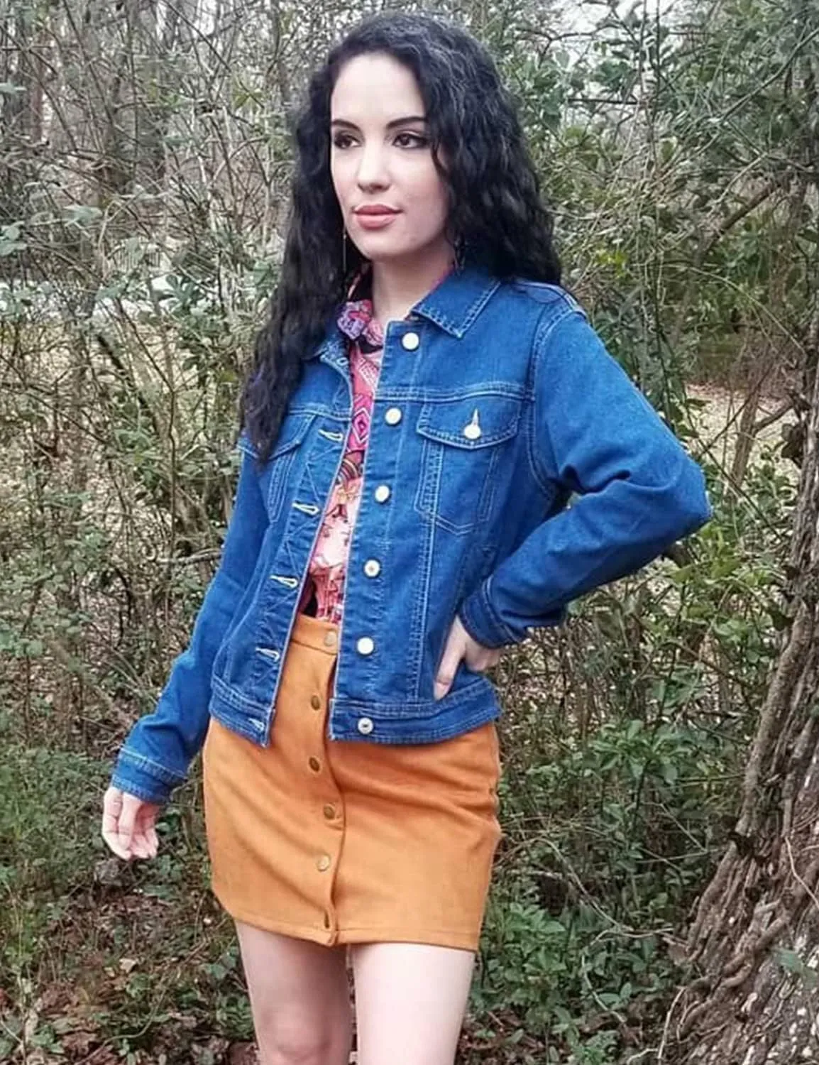 GRAPENT Women's Basic Button Down Long Sleeve Stretchy Jean Trucker Denim Jacket