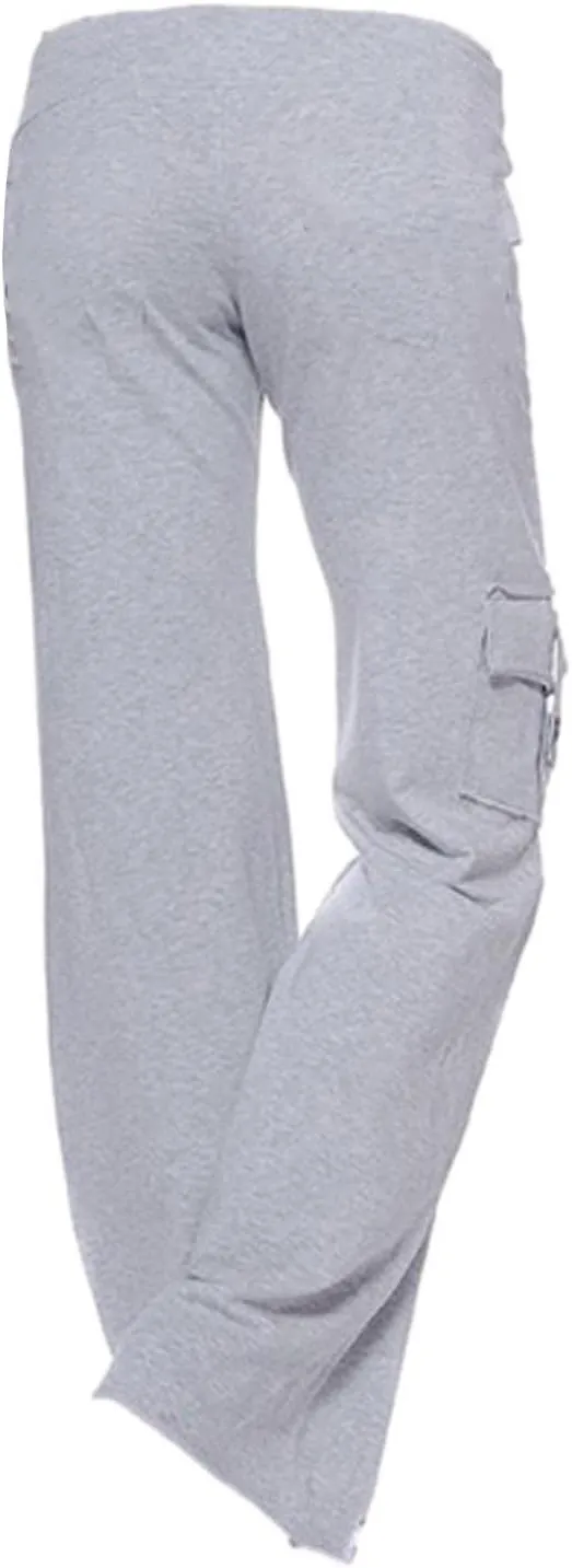 High Waist Stretch Cargo Pants for Women Casual Military Army Cargo Combat Work Pants with Pockets Bootcut Trousers