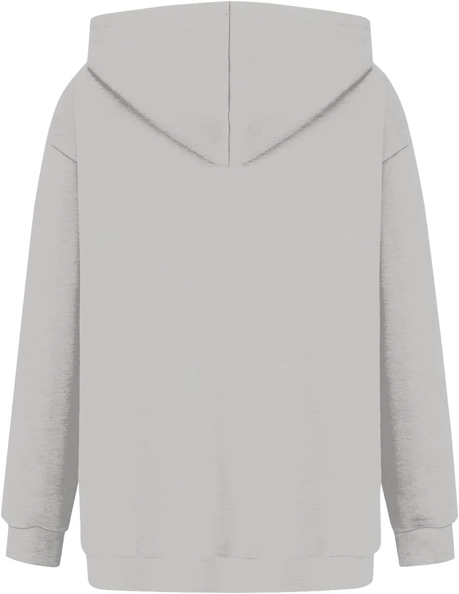 Hoodies for Women Oversized Sweatshirts Basic Hooded Neck Long Sleeve Shirts Lightweight Pullover Tops with Pocket