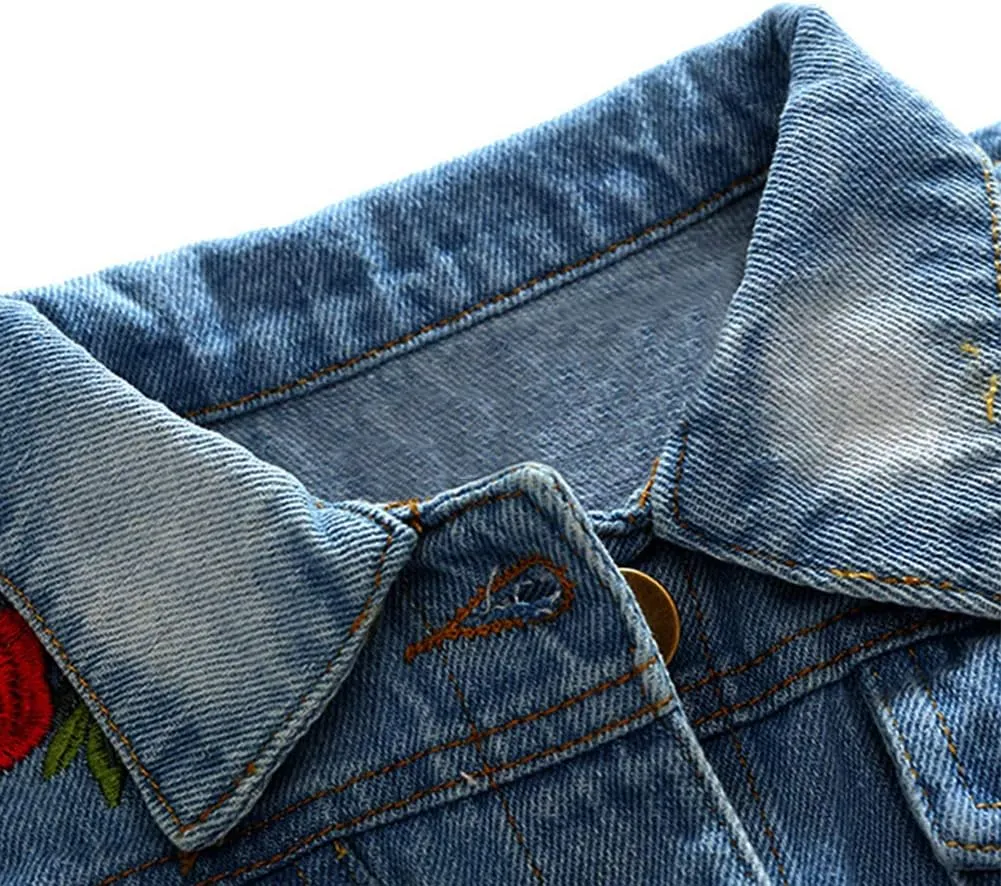 IMEKIS Toddler Baby Denim Jackets Button Down Jeans Coat Ripped Hooded Top Fall Cowboy Outwear Clothes for Kids Girls Boys