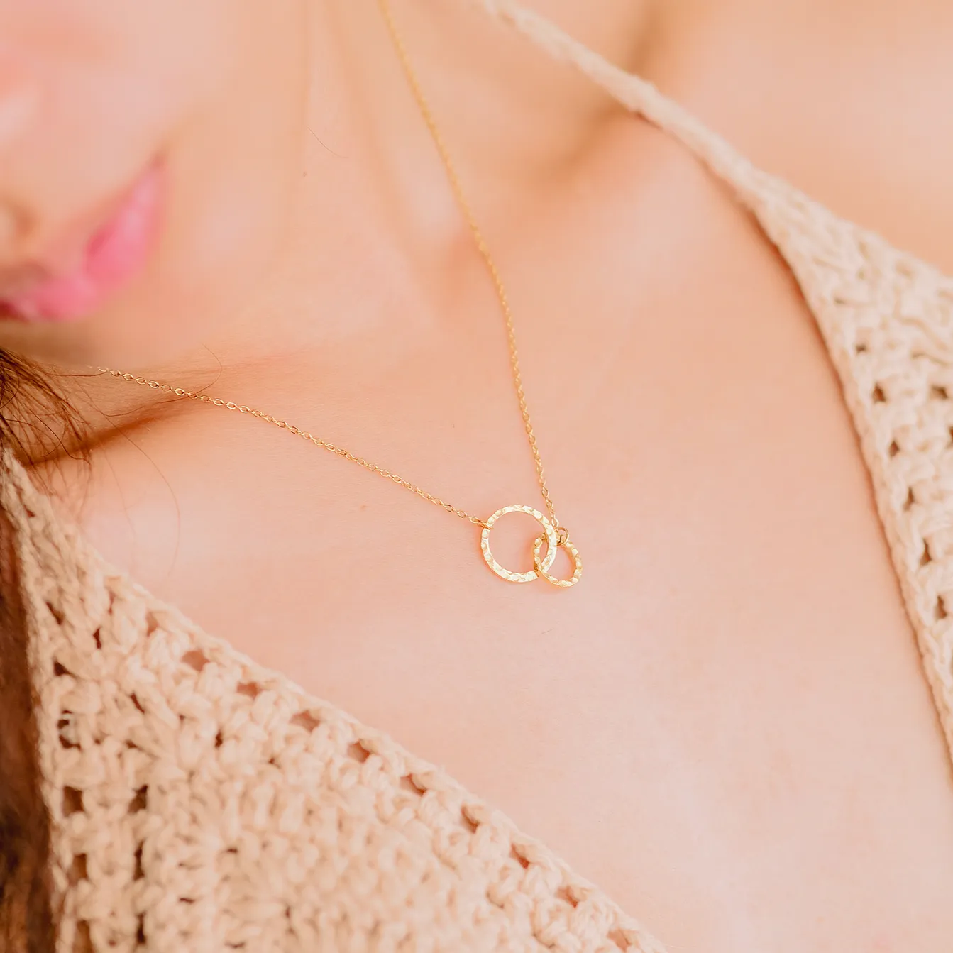Isabelle Gold Hoop Necklace