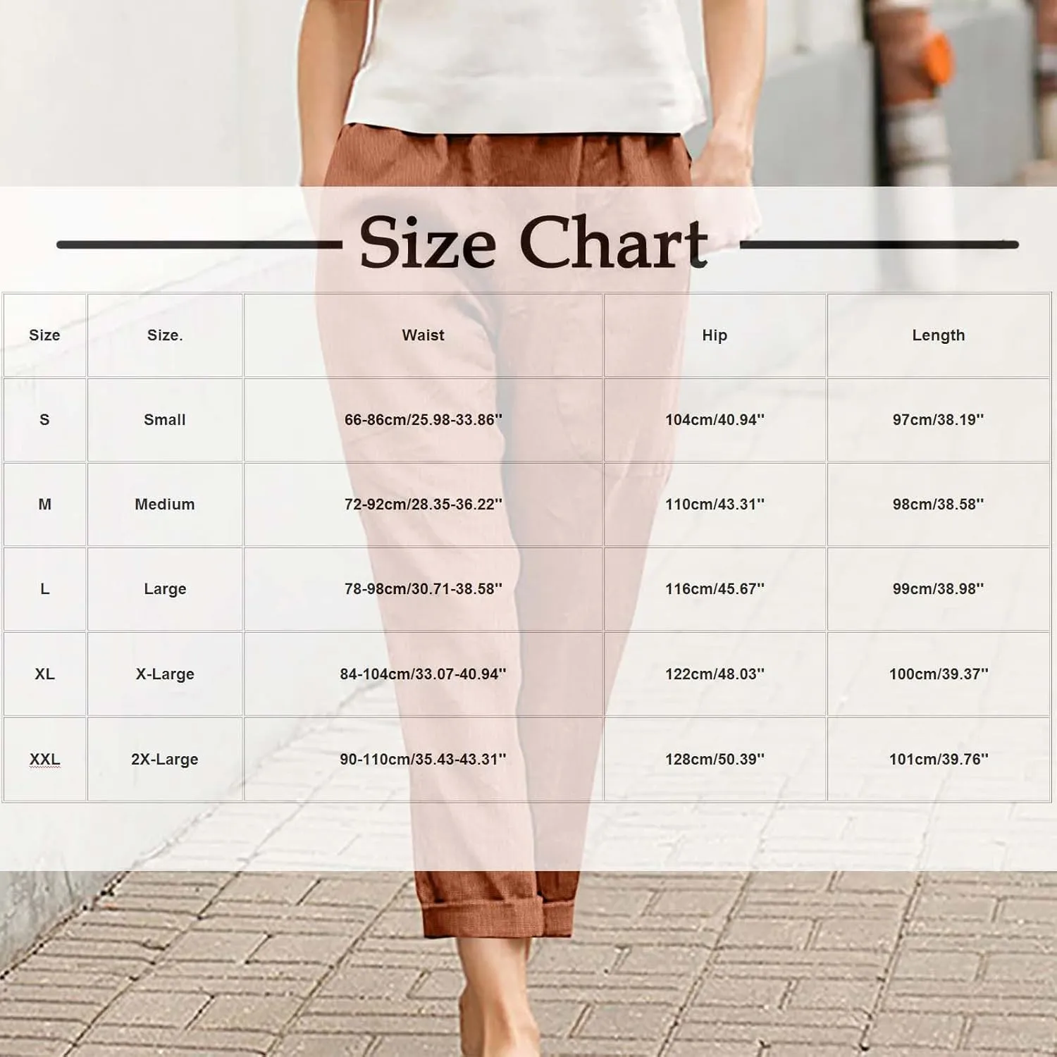 JOAU Women Cotton Linen Pants Casual Summer 2025 Straight Wide Leg Loose Comfy Elastic High Waist Beach Trouser with Pockets