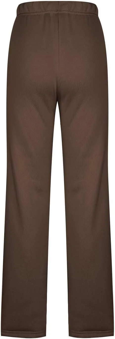 JOAU Women's Plus Size Loose Fit Elastic High Waist Pants Casual Straight Leg Baggy Trousers Soft Loungewear with Pockets