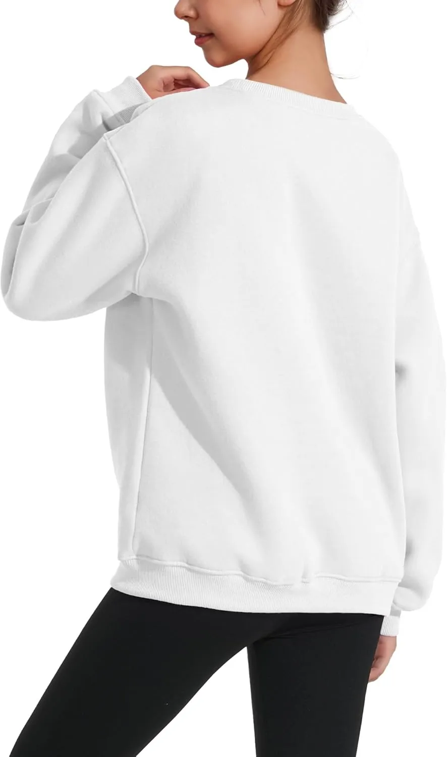 KEREDA Girls Crewneck Oversized Sweatshirt Long Sleeve Tops Loose Pullover Solid Fleece Clothes 7-14 Years