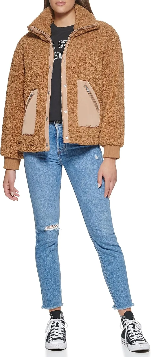 Levi's Women's Sherpa Teddy Jacket (Standard & Plus Sizes)
