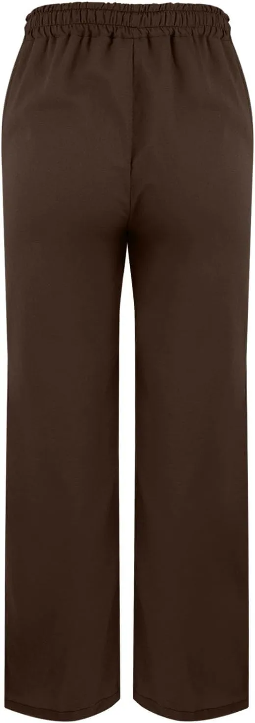 Lightweight Casual Linen Pants for Women Summer Stretchy Drawstring Hem Ankle Trousers Travel Beach Home Casual Pants