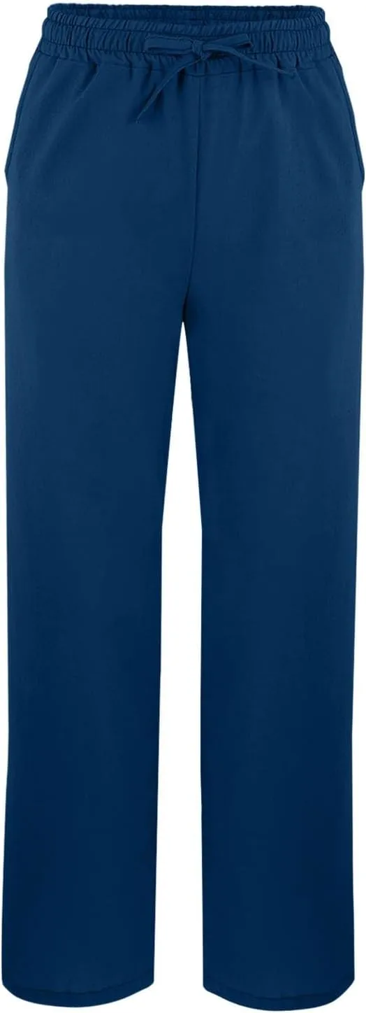 Lightweight Casual Linen Pants for Women Summer Stretchy Drawstring Hem Ankle Trousers Travel Beach Home Casual Pants