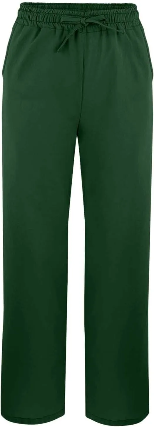 Lightweight Casual Linen Pants for Women Summer Stretchy Drawstring Hem Ankle Trousers Travel Beach Home Casual Pants