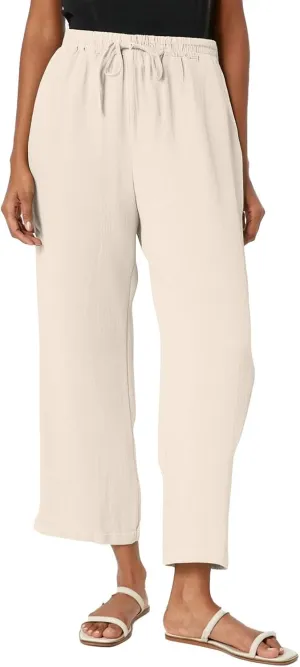 Linen Drawstring Pants Women Vacation Outfits Beach 2025 Solid Casual Pants with Pockets Easter Lightweight Flowy Sweatpants
