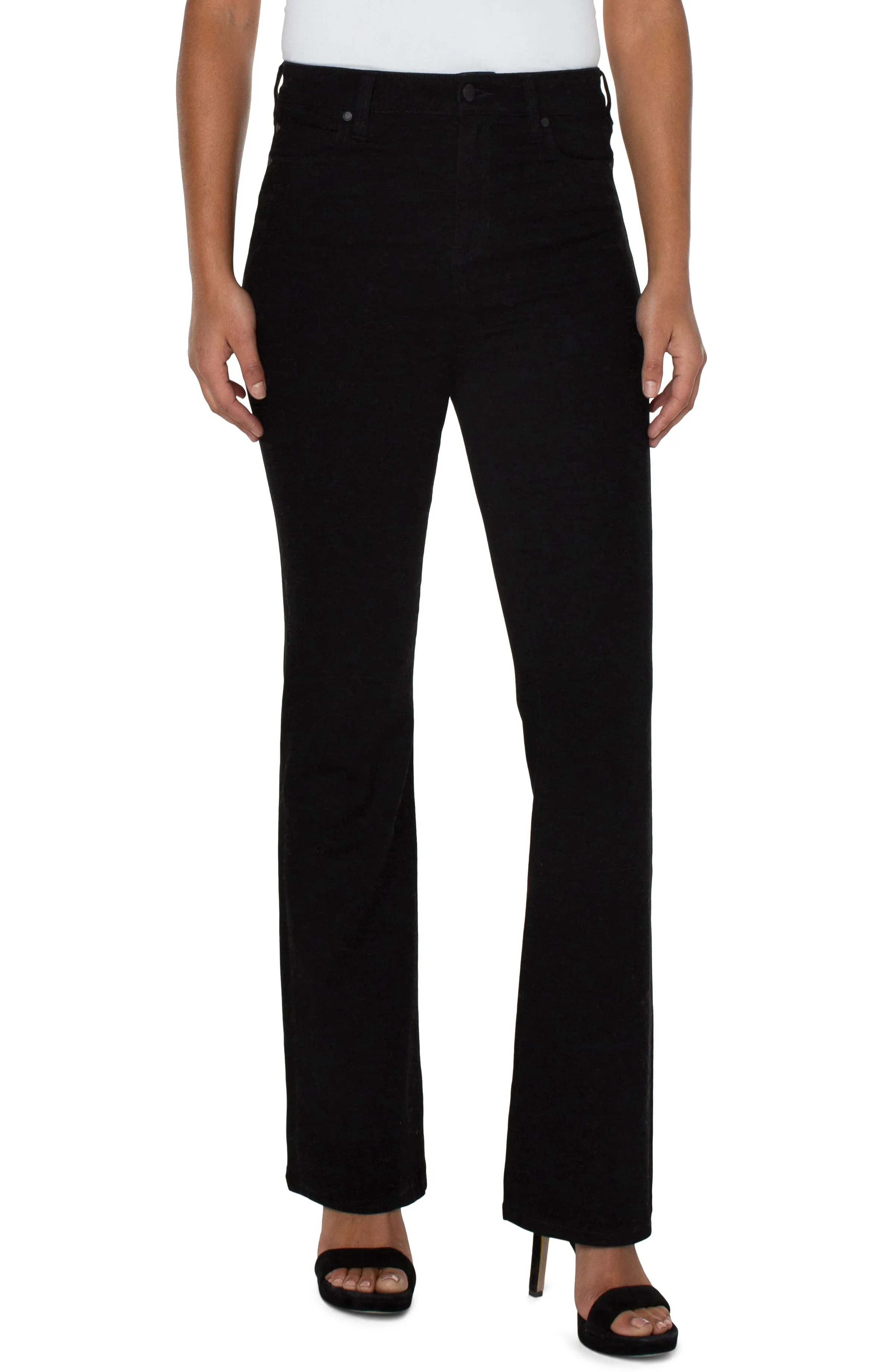Liverpool Lucy High Waist Bootcut Jeans In Black Rinse 32 in