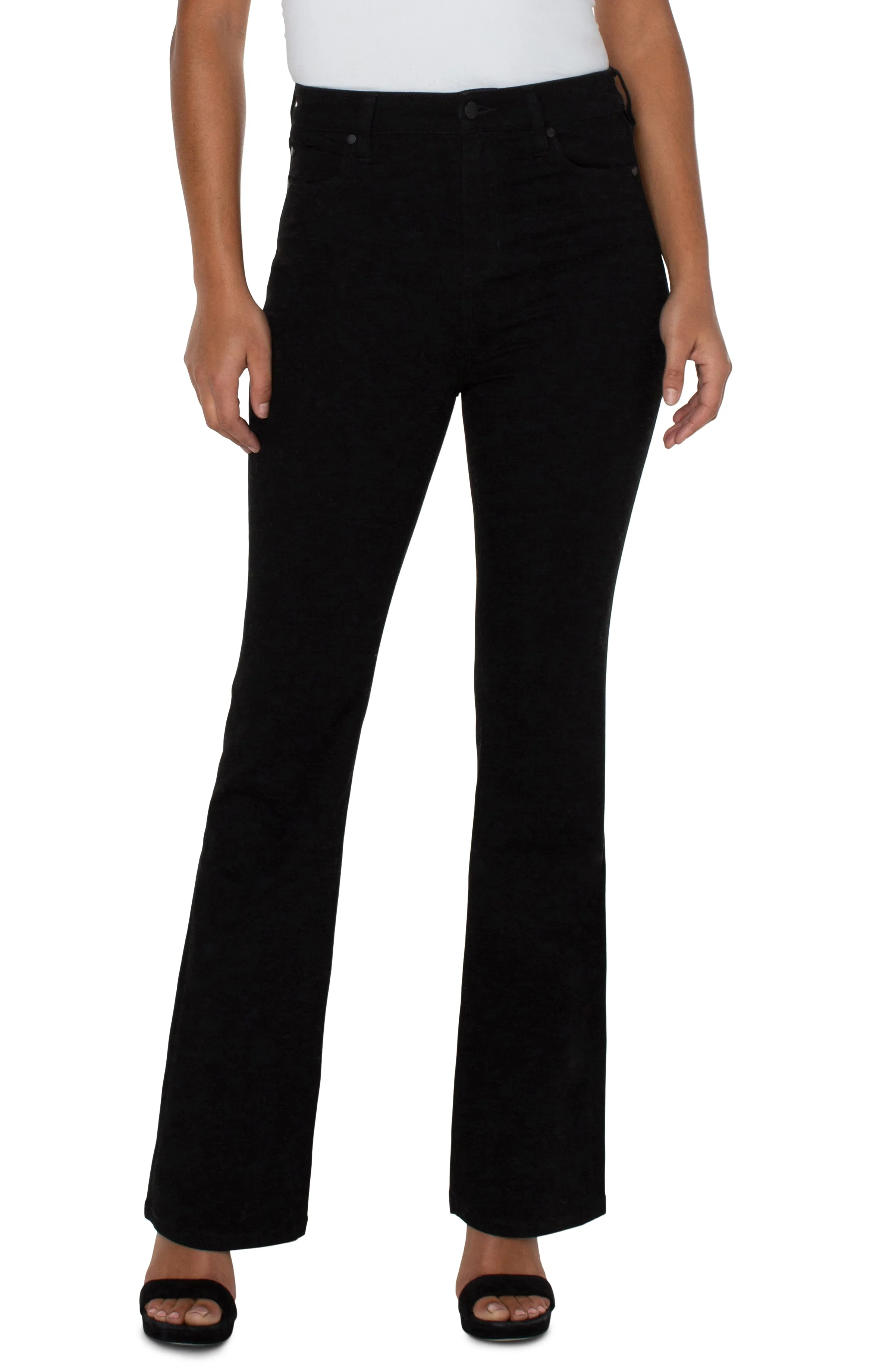 Liverpool Lucy High Waist Bootcut Jeans In Black Rinse 32 in